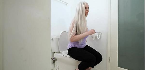  Alex found his stepmom Astrid Star using his used condom to get herself pregnant. He fucks her in the bathroom instead, to give her what she wants.